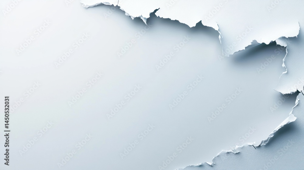 Torn textured paper abstract white and grey background Torn textured paper abstract white and grey background