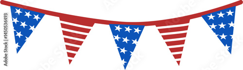 Patriotic Bunting: American Flag Pennant Banner for Festive Celebrations