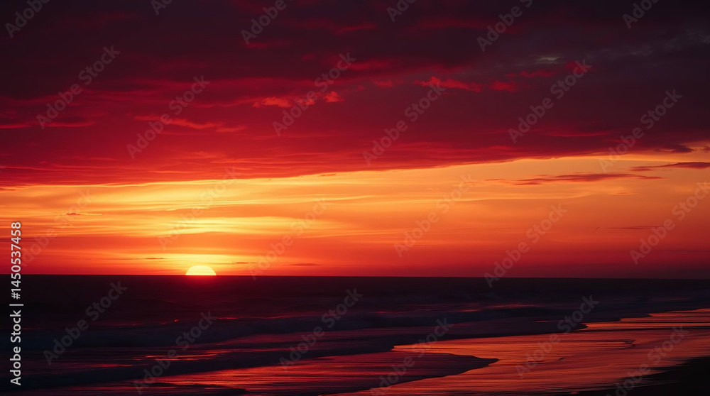 Fototapeta premium Tranquil Sunset Over the Ocean
