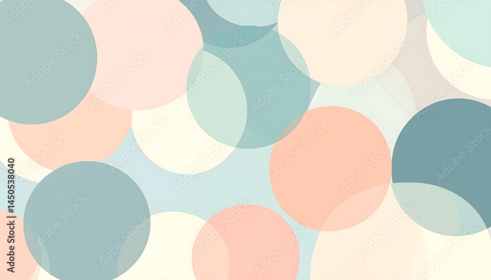 custom made wallpaper toronto digitalAn Array of Softly Colored Overlapping Circles Creates a Calming and Visually Appealing Abstract Background Design Aesthetic and Texture