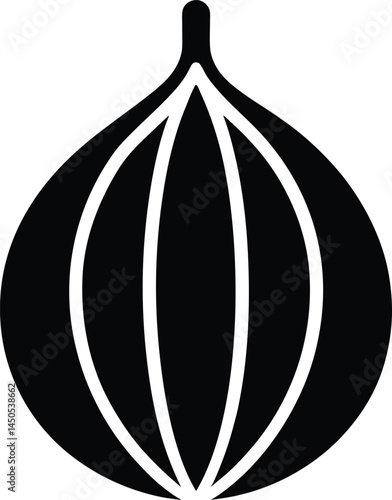 bay nut silhouette vector icon on white background.eps