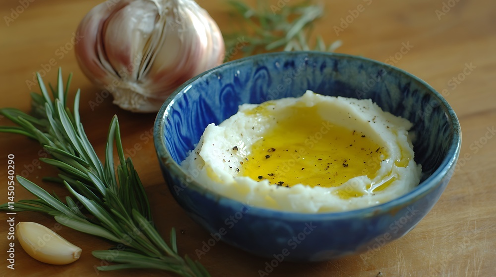 Mashed potatoes with herbs and olive oil Mashed potatoes with herbs and olive oil