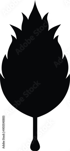 black gram silhouette vector on white background   