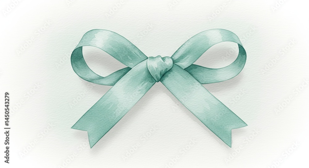 Artistic watercolor ribbon in circular shape Artistic watercolor ribbon in circular shape