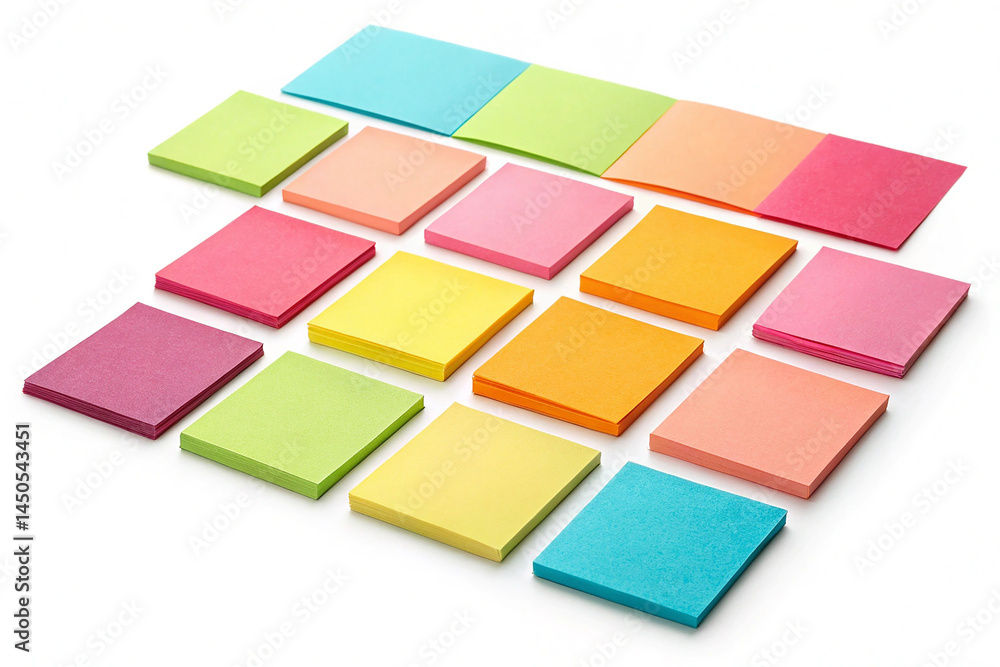 Fototapeta premium Colorful sticky notes isolated on white