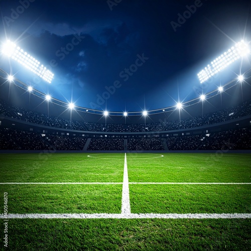 Panoramic View of a Modern Sports Stadium Under Dramatic Sky – High-Resolution Architecture and Event Venue Background