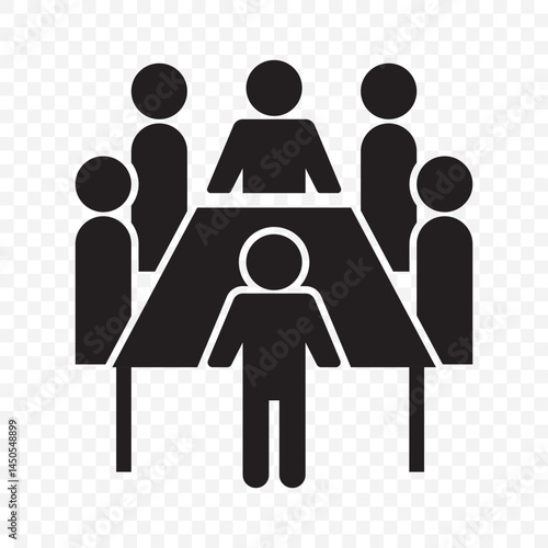 Discuss, meeting icon / vector graphics on Transparent Background. EPS 10.