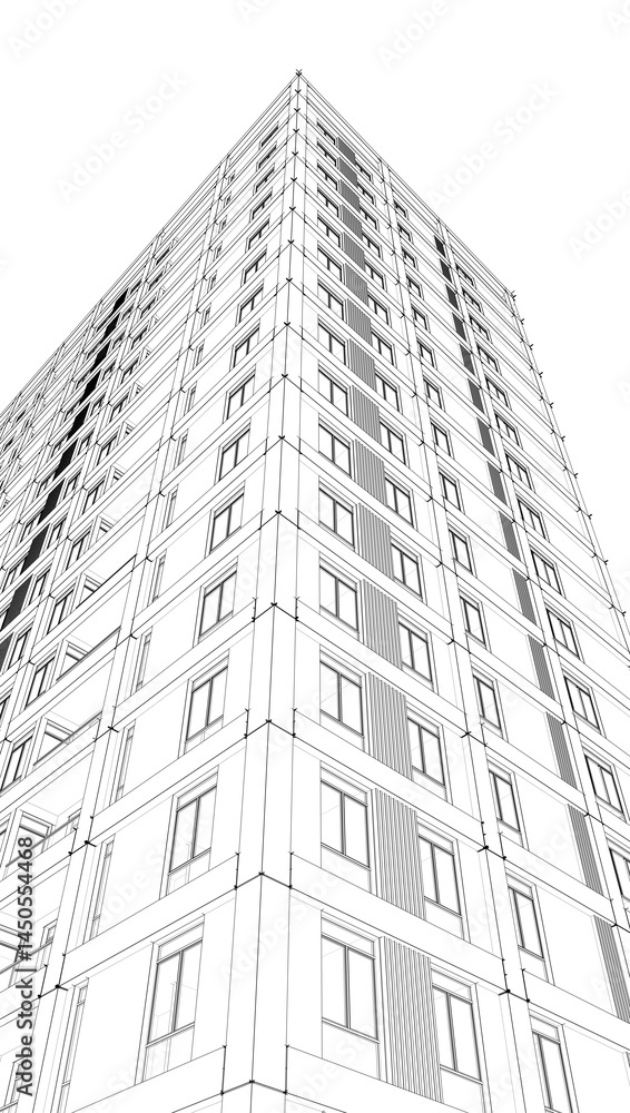Abstract buildings 3d rendering. Architectural background Abstract buildings 3d rendering. Architectural background