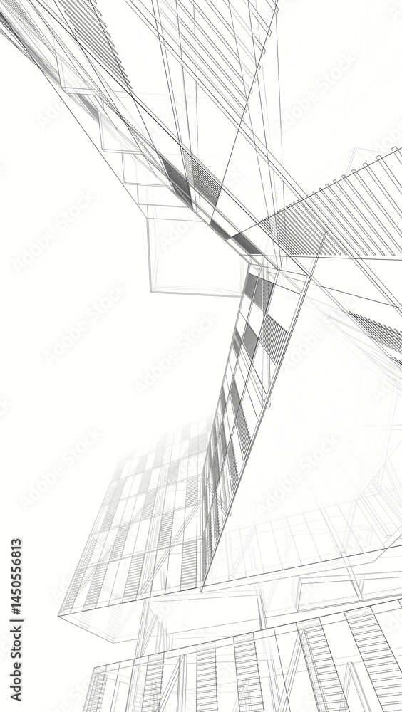 Fototapeta premium abstract architecture building 3d rendering
