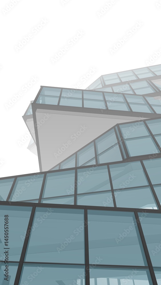 Obraz premium abstract architecture building 3d rendering