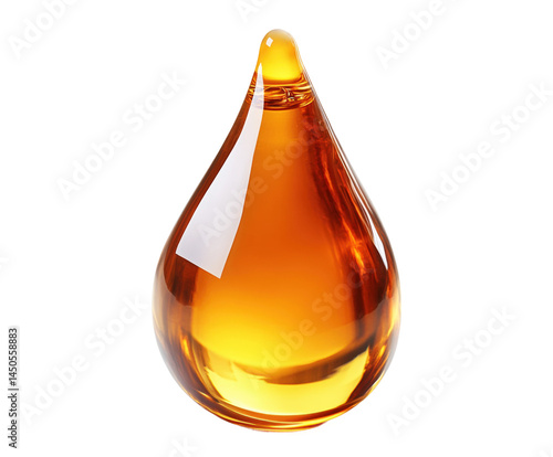 Captivating golden drop environment isolated on transparent background