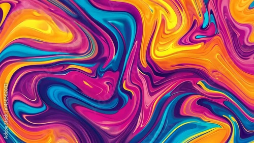 Wallpaper Mural Vibrant abstract paint swirls in dynamic colorful motion Torontodigital.ca