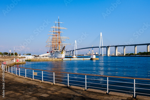 Historic Japanese Tall Ship Kaiwomaru in Toyama Harbor