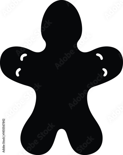 ginger slice silhouette vector on white background 