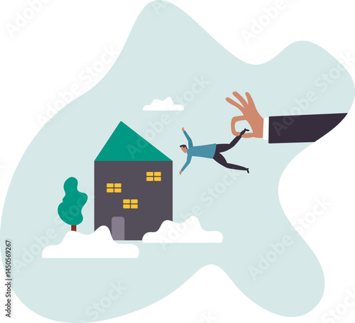Company request employee back to work in the office in post pandemic, stop work from home.character for design.