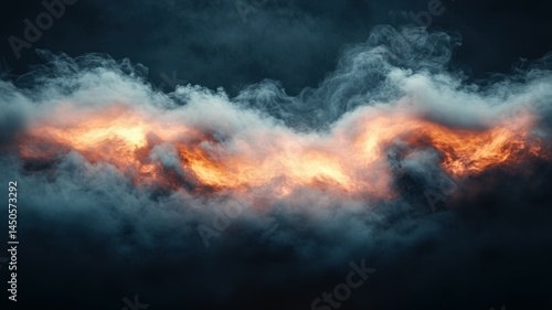 Wallpaper Mural Abstract image of fire and smoke on a dark background Torontodigital.ca