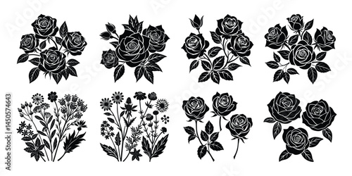 Three potted plants are arranged in a row, with one of them being a palm tree. The plants are all different sizes and shapes, but they all have a similar color scheme of green and brown