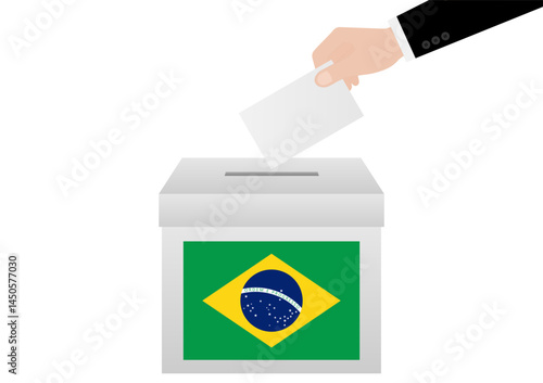 Election in the Brazil. Election Concept. Vector Illustration.