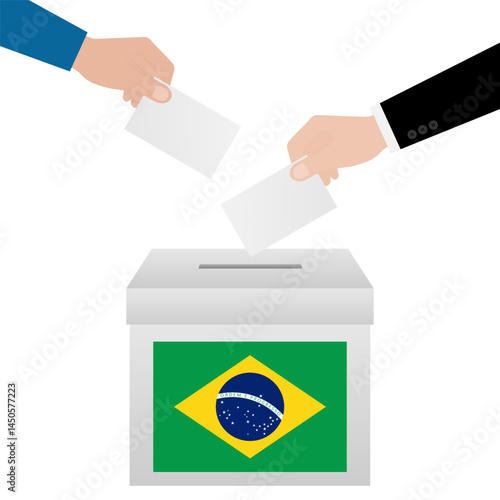 Election in the Brazil. Election Concept. Vector Illustration.