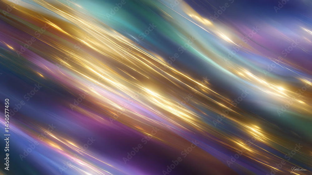 Luminous aurora of golden lights cascading across a spectrum of vibrant hues and subtle iridescent shadows Luminous aurora of golden lights cascading across a spectrum of vibrant hues and subtle iridescent shadows