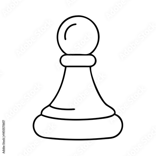 game piece pawn icon, game piece pawn line art - simple line art of game piece pawn, perfect for game piece pawn logos and icons