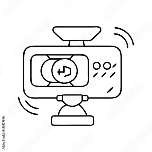 gaming livestream camera icon, gaming livestream camera line art - simple line art of gaming livestream camera, perfect for gaming livestream camera logos and icons