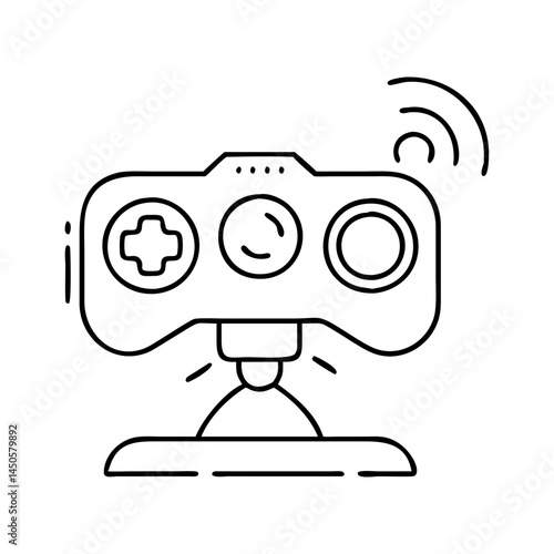 gaming livestream camera icon, gaming livestream camera line art - simple line art of gaming livestream camera, perfect for gaming livestream camera logos and icons