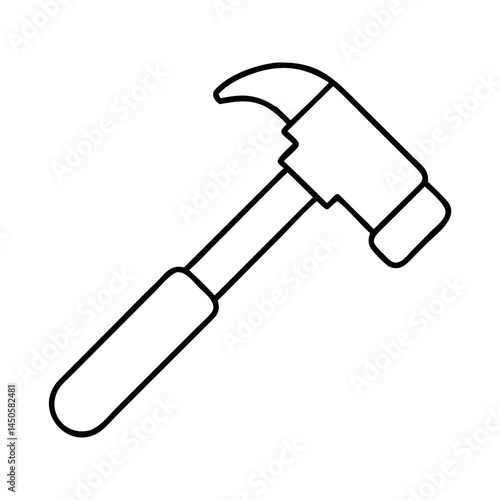 hammer icon, hammer line art - simple line art of hammer, perfect for hammer logos and icons