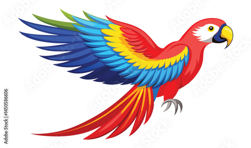 parrot on white background