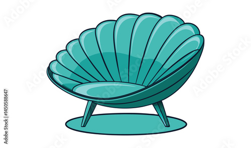 green chair isolated on white