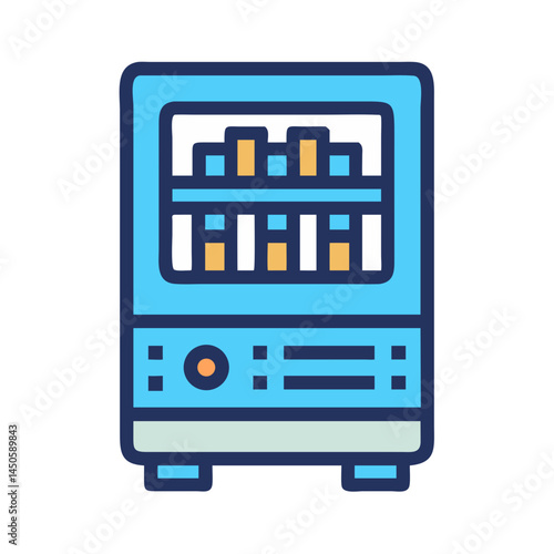 “Automated Vending Machine Icon – Self-Service, Retail Technology, Minimal Line Vector, Editable Stroke”