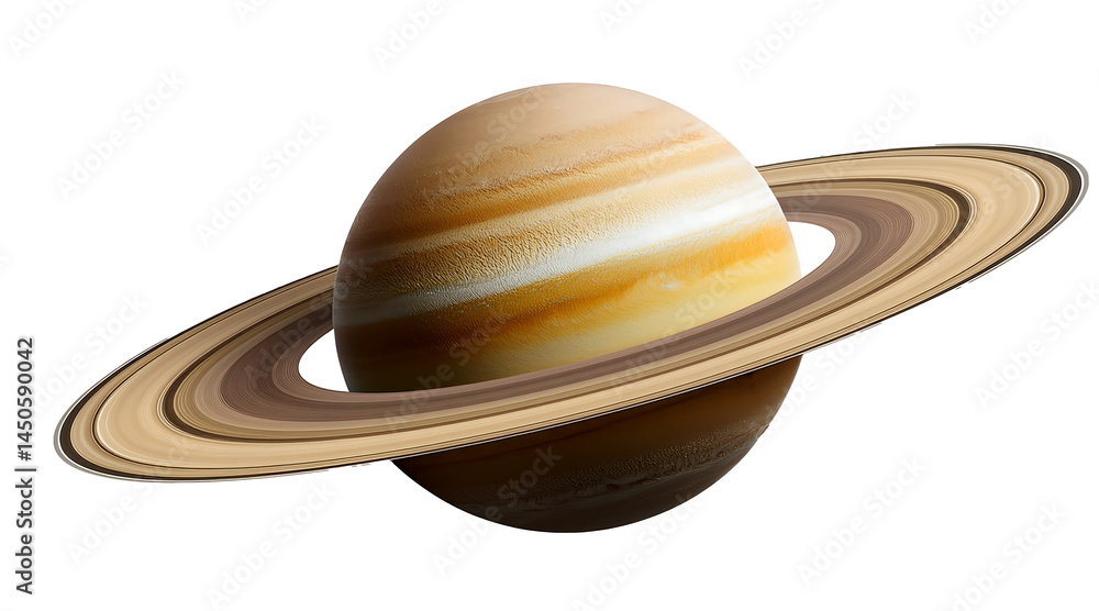 Fototapeta premium Planet Saturn isolated on transparent background