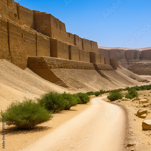 the desert of Degla valley protectorate in Egypt, SIDE VIEW
