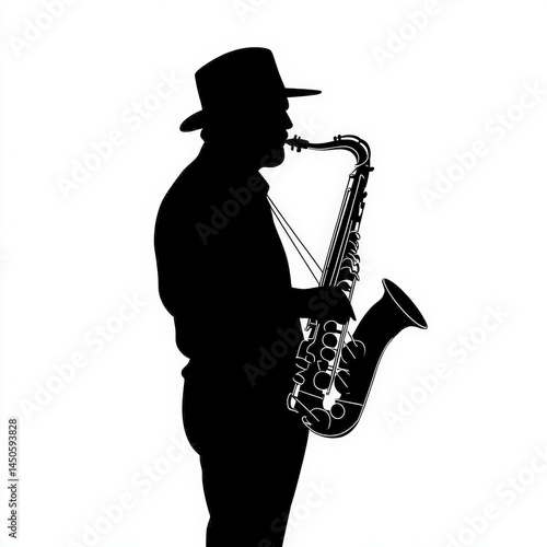 jazz musician silhouette , ...