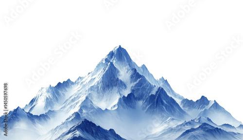 Exploring majestic mountain peaks nature landscape stunning views serene environment isolated on transparent background