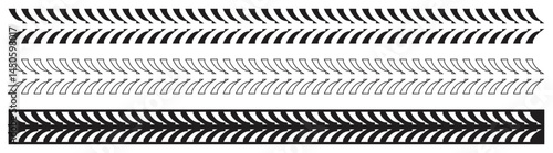 vehicles tires footprints vector. Isolated On Transparent Background.