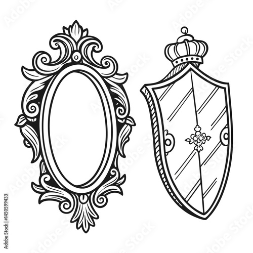 Oval, Shield and Circle Frames