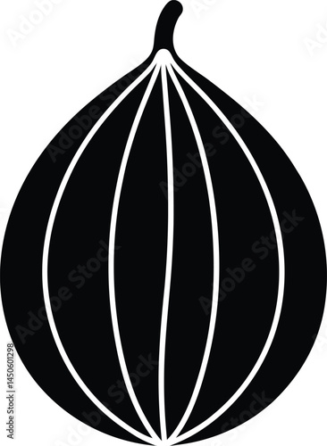 nutmeg seed silhouette vector on white background  