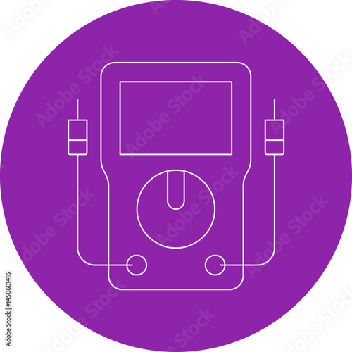 Electrometer icon single vector illustration