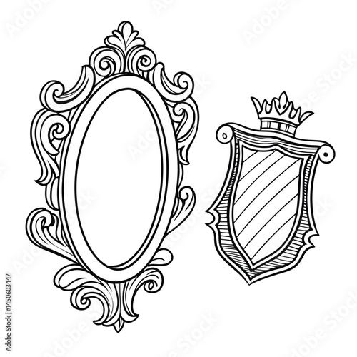 Oval, Shield and Circle Frames