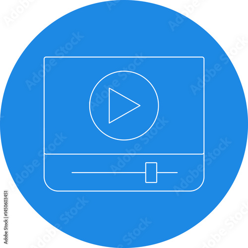 Media 1 icon single vector illustration