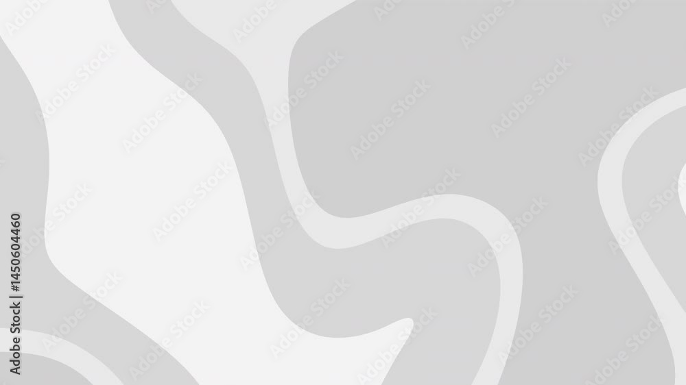 Plain white background with subtle light gray curved shapes. Minimalist design.