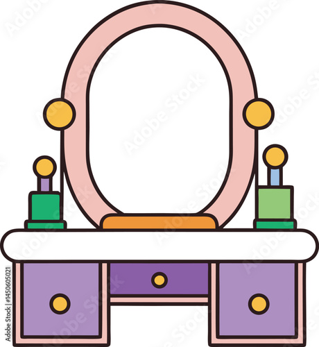 makeup vanity vector illustration