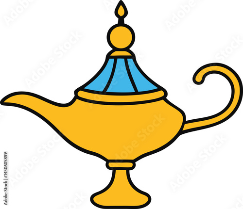 moroccan lamp vector