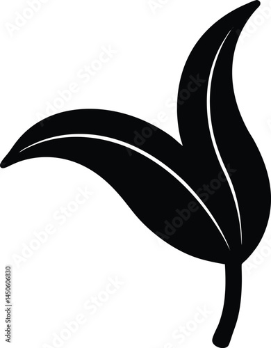 pale indian plantain silhouette vector on white 