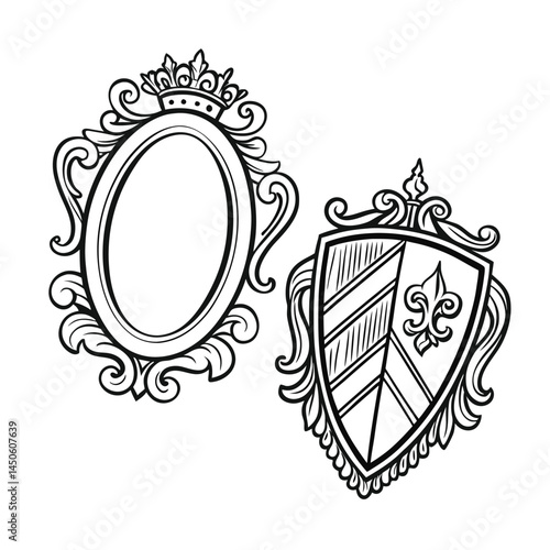 Oval, Shield and Circle Frames