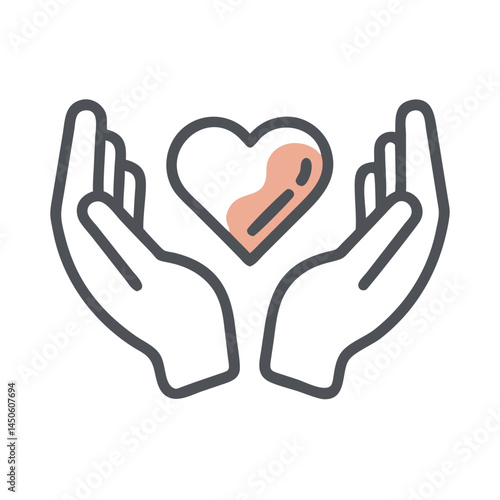 Hands Forming Heart Representing Ethical Support and Compassionate Care