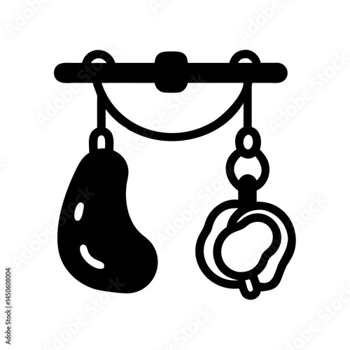 Hanging Meat Shackle Icon Representing Butchery and Meat Processing Equipment
