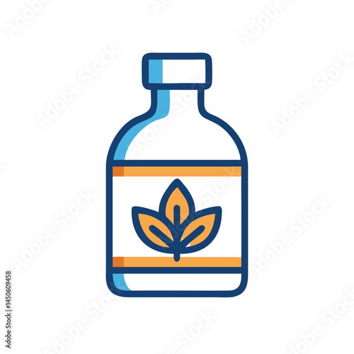 Herbal Tincture Bottle Icon Representing Natural Medicine and Plant-Based Remedy
