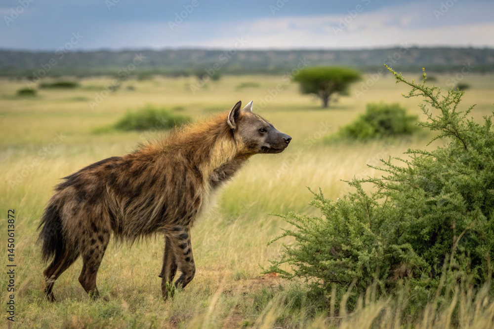 Fototapeta premium Brown hyena in southern Africa